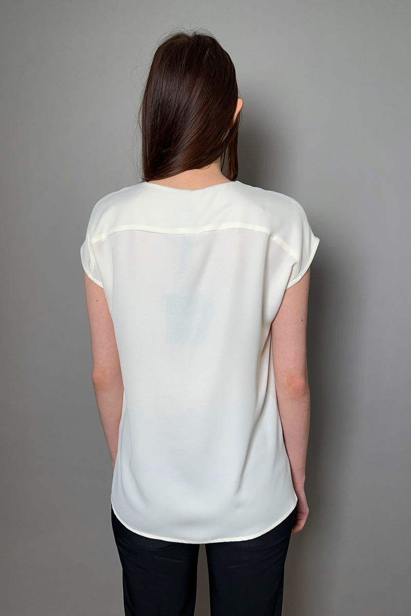 Marella Satin Blouse in Cream - Ashia Mode
