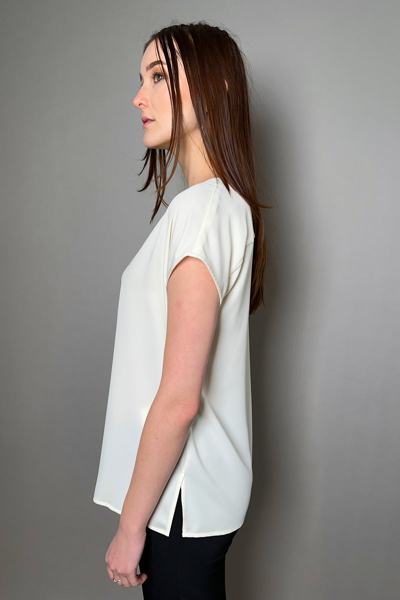 Marella Satin Blouse in Cream - Ashia Mode
