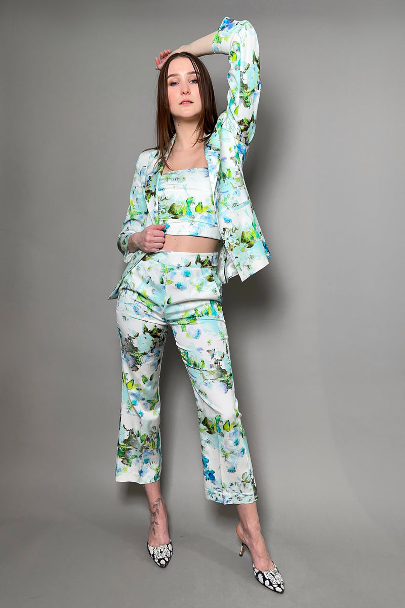 Marella Floral Patterned Crop Top - Ashia Mode