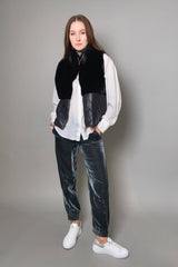 Marella Velvet Joggers in Slate - Ashia Mode