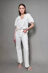 Lorena Antoniazzi Long Flared Jeans in White
