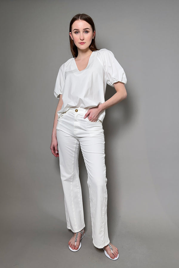 Lorena Antoniazzi Long Flared Jeans in White