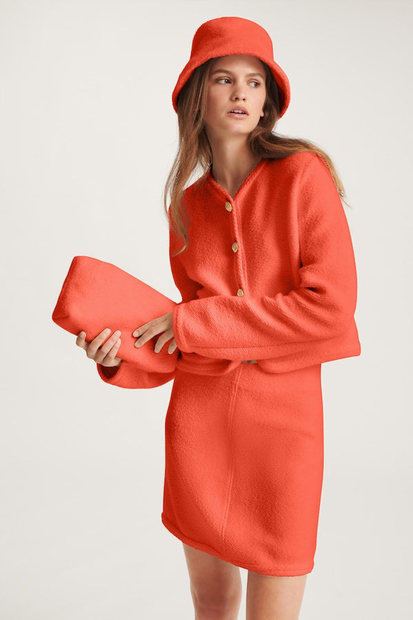 Dorothee Schumacher Sale Cool Towelling Skirt in Spiced Orange - Ashia Mode