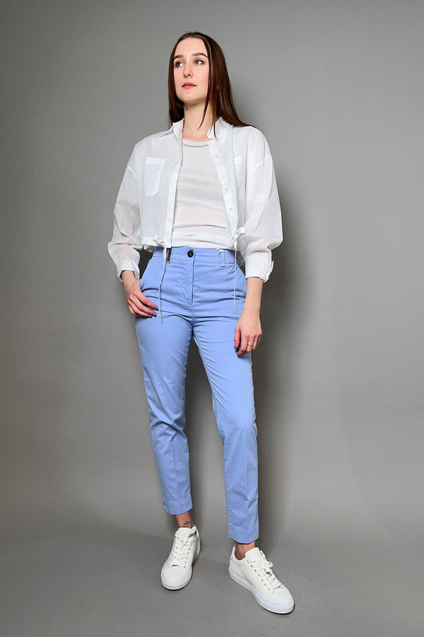 Peserico Stretch Chino Pants in Light Blue - Ashia Mode