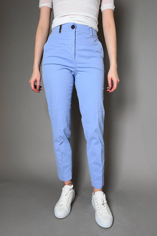 Peserico Stretch Chino Pants in Light Blue - Ashia Mode