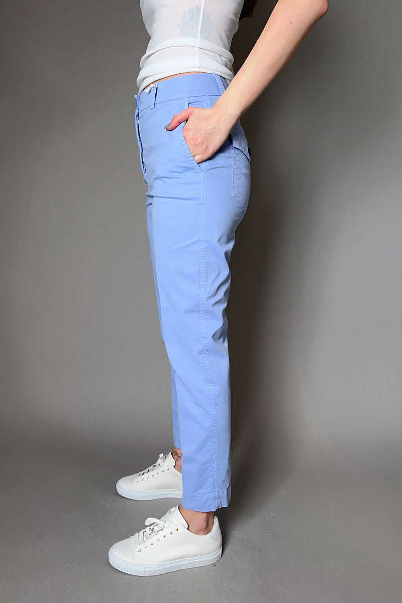 Peserico Stretch Chino Pants in Light Blue - Ashia Mode