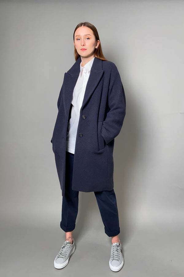 Peserico Cotton Chino Pants in Navy - Ashia Mode