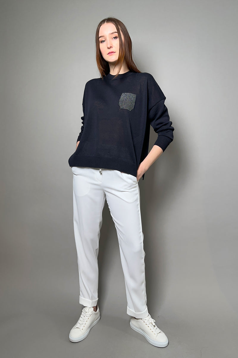 Peserico Jogger Pants in White - Ashia Mode