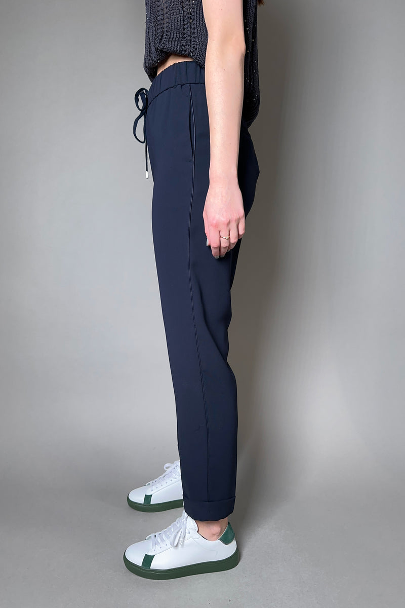 Peserico Jogger Pants in Navy - Ashia Mode