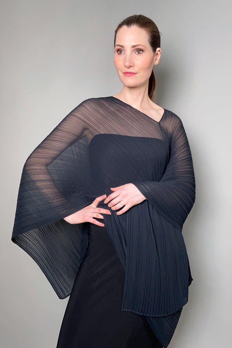 Pleats Please Madame-T Shawl in Black