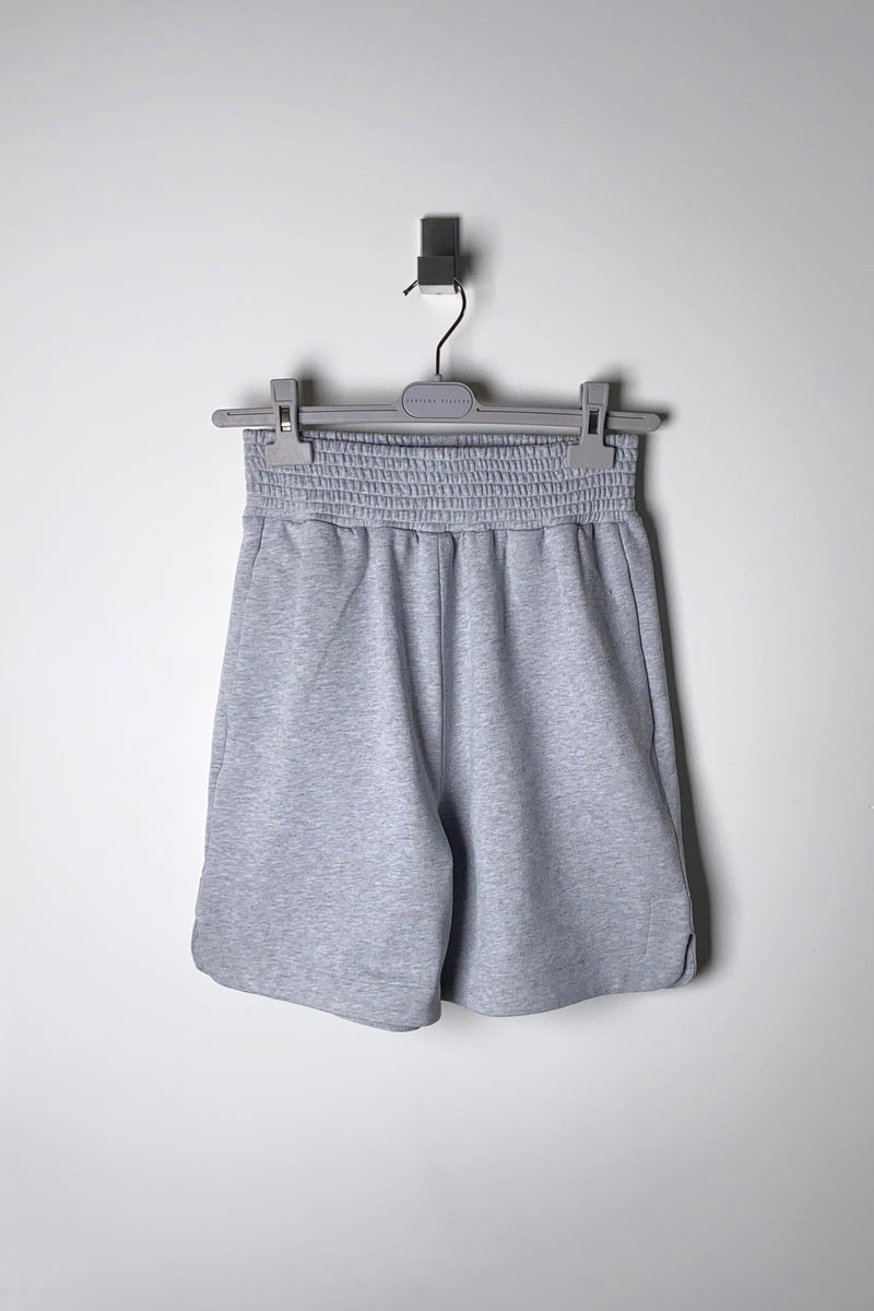 Fabiana Filippi Cotton Sweat Shorts in Grey Melange