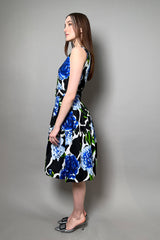 Samantha Sung Cotton Stretch "Rachel" Dress in Carnation Blue - Ashia Mode