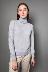 Tonet Grey Turtleneck with Sequins - Ashia Mode