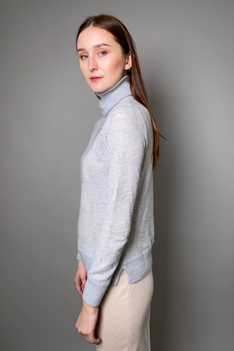 Tonet Grey Turtleneck with Sequins - Ashia Mode