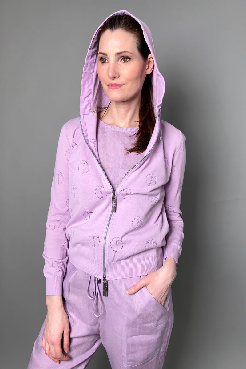 Tonet Zip-Up Hoodie in Pink Lavender - Ashia Mode
