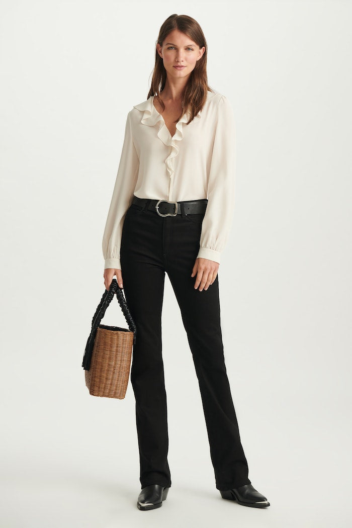 Dorothee Schumacher Sale Fluid Volumes Blouse in Off White - Ashia Mode