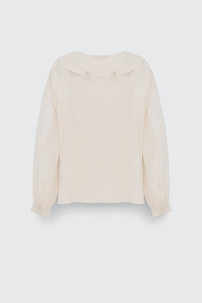 Dorothee Schumacher Sale Fluid Volumes Blouse in Off White - Ashia Mode