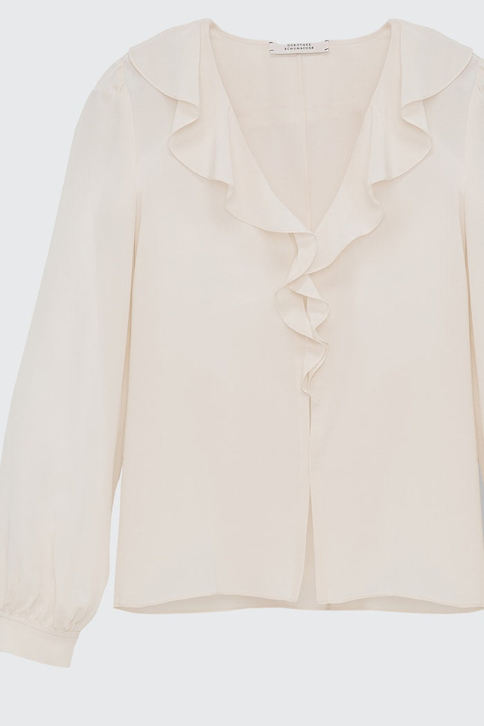 Dorothee Schumacher Sale Fluid Volumes Blouse in Off White - Ashia Mode